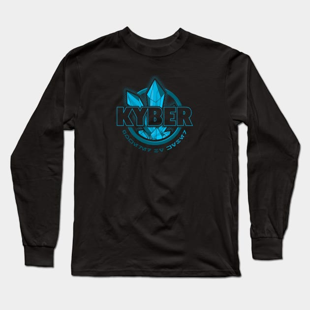 Powered by KYBER - blue Long Sleeve T-Shirt by TrulyMadlyGeekly